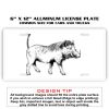 6 X 12 Full Size Aluminum License Plate for Cars and Trucks  Thumbnail