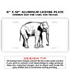 6 X 12 Full Size Aluminum License Plate for Cars and Trucks  Thumbnail