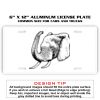 6 X 12 Full Size Aluminum License Plate for Cars and Trucks  Thumbnail