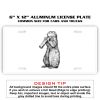 6 X 12 Full Size Aluminum License Plate for Cars and Trucks  Thumbnail