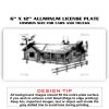 6 X 12 Full Size Aluminum License Plate for Cars and Trucks  Thumbnail