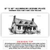 6 X 12 Full Size Aluminum License Plate for Cars and Trucks  Thumbnail