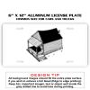 6 X 12 Full Size Aluminum License Plate for Cars and Trucks  Thumbnail