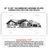 6 X 12 Full Size Aluminum License Plate for Cars and Trucks  Thumbnail