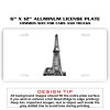 6 X 12 Full Size Aluminum License Plate for Cars and Trucks  Thumbnail