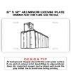 6 X 12 Full Size Aluminum License Plate for Cars and Trucks  Thumbnail