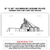 6 X 12 Full Size Aluminum License Plate for Cars and Trucks  Thumbnail