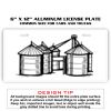 6 X 12 Full Size Aluminum License Plate for Cars and Trucks  Thumbnail