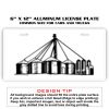 6 X 12 Full Size Aluminum License Plate for Cars and Trucks  Thumbnail