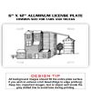 6 X 12 Full Size Aluminum License Plate for Cars and Trucks  Thumbnail
