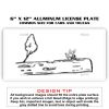 6 X 12 Full Size Aluminum License Plate for Cars and Trucks  Thumbnail