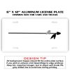 6 X 12 Full Size Aluminum License Plate for Cars and Trucks  Thumbnail