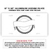 6 X 12 Full Size Aluminum License Plate for Cars and Trucks  Thumbnail