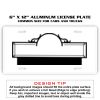6 X 12 Full Size Aluminum License Plate for Cars and Trucks  Thumbnail