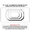 6 X 12 Full Size Aluminum License Plate for Cars and Trucks  Thumbnail