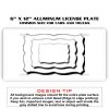 6 X 12 Full Size Aluminum License Plate for Cars and Trucks  Thumbnail