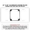 6 X 12 Full Size Aluminum License Plate for Cars and Trucks  Thumbnail