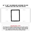 6 X 12 Full Size Aluminum License Plate for Cars and Trucks  Thumbnail