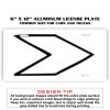 6 X 12 Full Size Aluminum License Plate for Cars and Trucks  Thumbnail