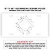6 X 12 Full Size Aluminum License Plate for Cars and Trucks  Thumbnail