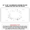6 X 12 Full Size Aluminum License Plate for Cars and Trucks  Thumbnail