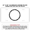 6 X 12 Full Size Aluminum License Plate for Cars and Trucks  Thumbnail
