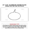 6 X 12 Full Size Aluminum License Plate for Cars and Trucks  Thumbnail
