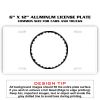6 X 12 Full Size Aluminum License Plate for Cars and Trucks  Thumbnail