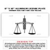 6 X 12 Full Size Aluminum License Plate for Cars and Trucks  Thumbnail