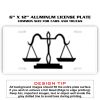 6 X 12 Full Size Aluminum License Plate for Cars and Trucks  Thumbnail