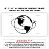 6 X 12 Full Size Aluminum License Plate for Cars and Trucks  Thumbnail