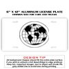 6 X 12 Full Size Aluminum License Plate for Cars and Trucks  Thumbnail