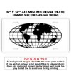 6 X 12 Full Size Aluminum License Plate for Cars and Trucks  Thumbnail