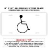 6 X 12 Full Size Aluminum License Plate for Cars and Trucks  Thumbnail