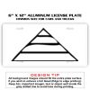 6 X 12 Full Size Aluminum License Plate for Cars and Trucks  Thumbnail