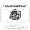 6 X 12 Full Size Aluminum License Plate for Cars and Trucks  Thumbnail