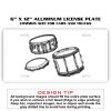 6 X 12 Full Size Aluminum License Plate for Cars and Trucks  Thumbnail