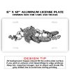 6 X 12 Full Size Aluminum License Plate for Cars and Trucks  Thumbnail