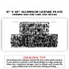 6 X 12 Full Size Aluminum License Plate for Cars and Trucks  Thumbnail