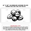 6 X 12 Full Size Aluminum License Plate for Cars and Trucks  Thumbnail