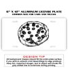6 X 12 Full Size Aluminum License Plate for Cars and Trucks  Thumbnail