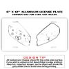 6 X 12 Full Size Aluminum License Plate for Cars and Trucks  Thumbnail