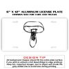 6 X 12 Full Size Aluminum License Plate for Cars and Trucks  Thumbnail