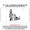 6 X 12 Full Size Aluminum License Plate for Cars and Trucks  Thumbnail