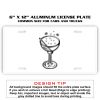 6 X 12 Full Size Aluminum License Plate for Cars and Trucks  Thumbnail