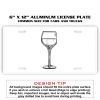 6 X 12 Full Size Aluminum License Plate for Cars and Trucks  Thumbnail