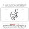 6 X 12 Full Size Aluminum License Plate for Cars and Trucks  Thumbnail