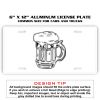 6 X 12 Full Size Aluminum License Plate for Cars and Trucks  Thumbnail