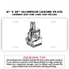 6 X 12 Full Size Aluminum License Plate for Cars and Trucks  Thumbnail