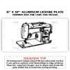 6 X 12 Full Size Aluminum License Plate for Cars and Trucks  Thumbnail